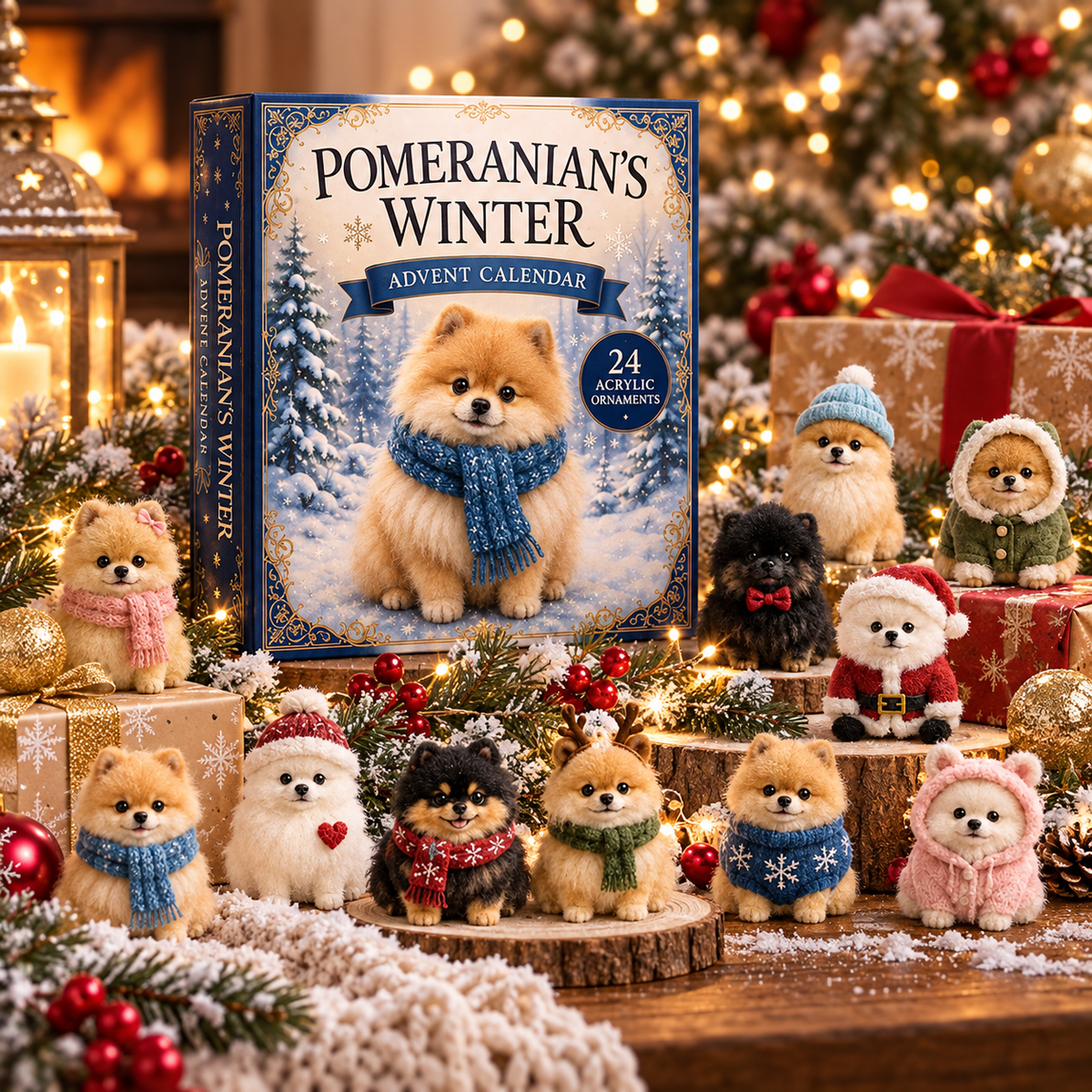 🐶🐾 Pomeranian Advent Calendar – 24 Days of Fluffy Christmas Surprises