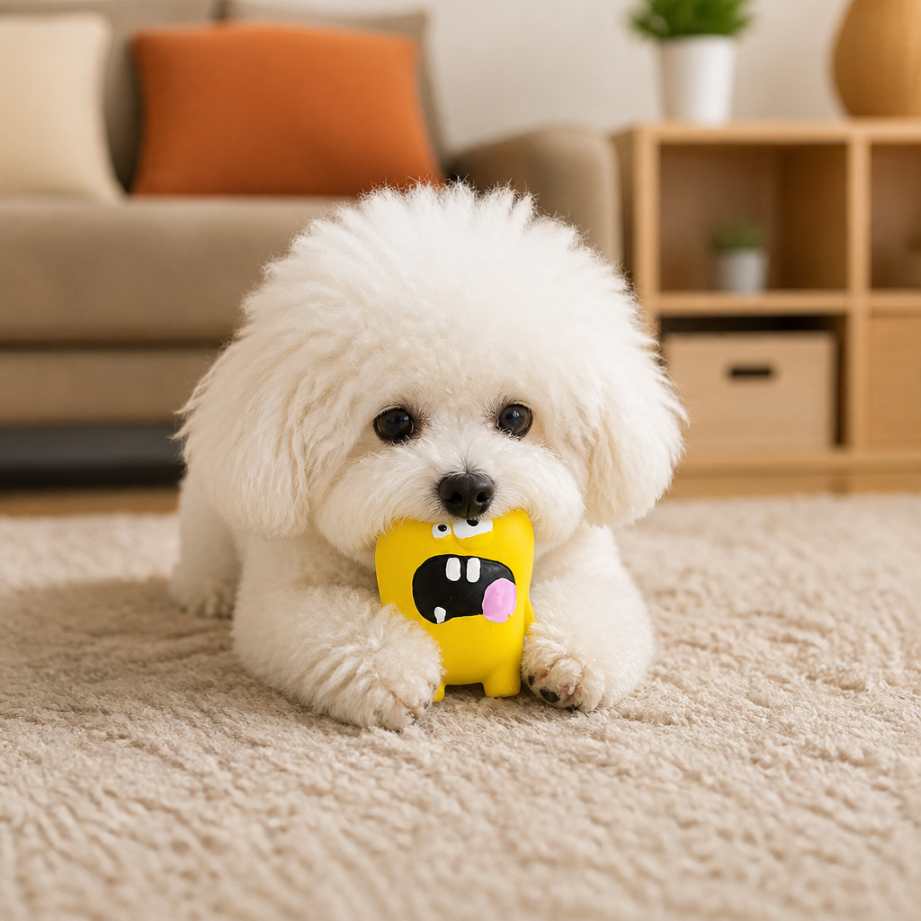 Durable Natural Monster Latex Dental Squeaky Dog Toy