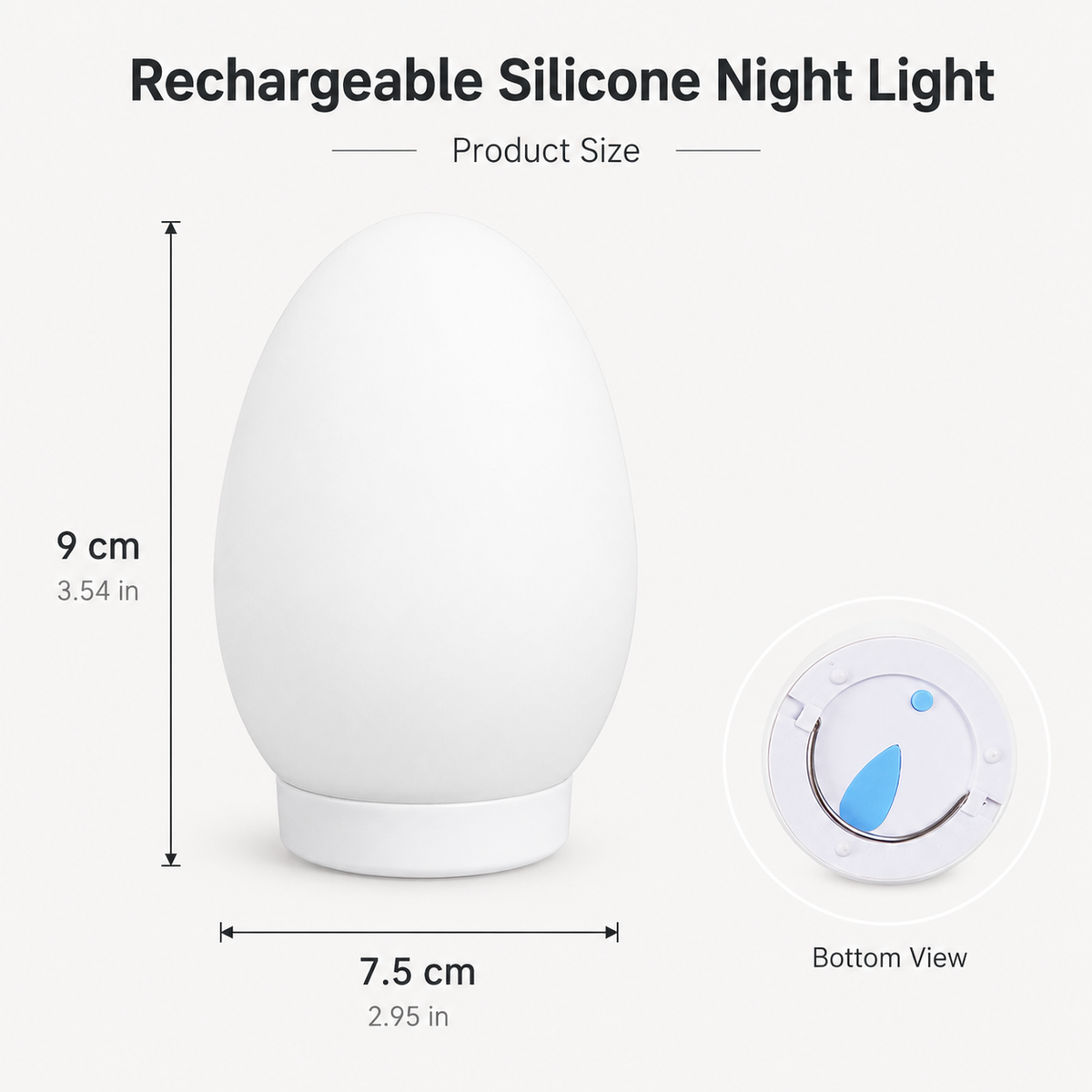 👶🌙Rechargeable Baby Night Light – Soft 7-Color Glow for Nursery & Bedtime