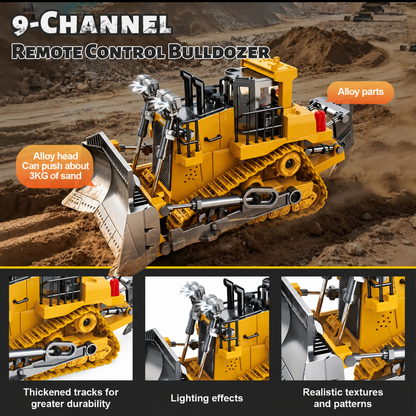 🚜 4-in-1 RC Construction Vehicle Fleet - Remote Control Excavator Dump Truck Toy Set 🏗️