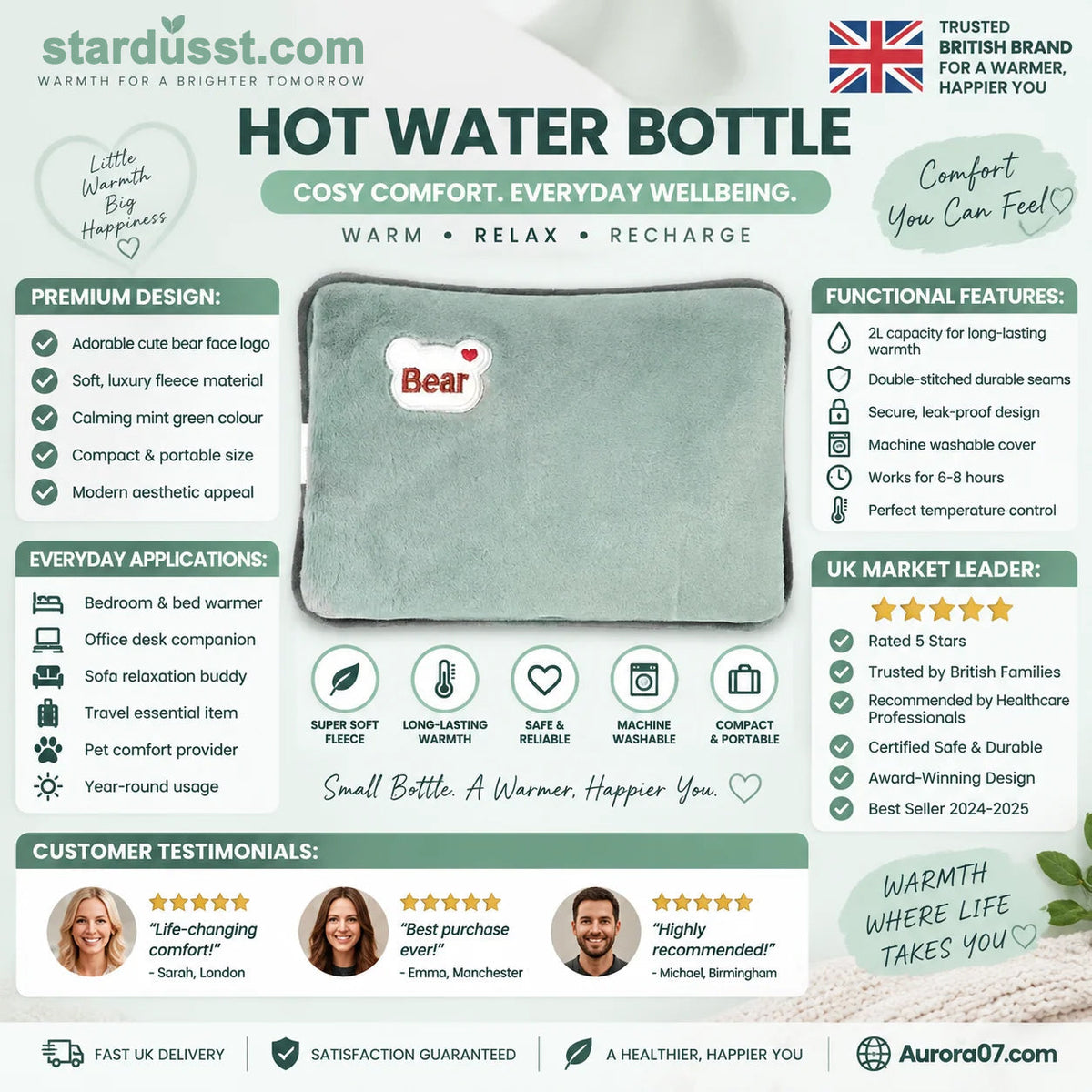 🎄Christmas Sale! LAST DAY ONLY! Just $22.99!⏰Rechargeable hot water bottles, heat packs, explosion-proof heat pads