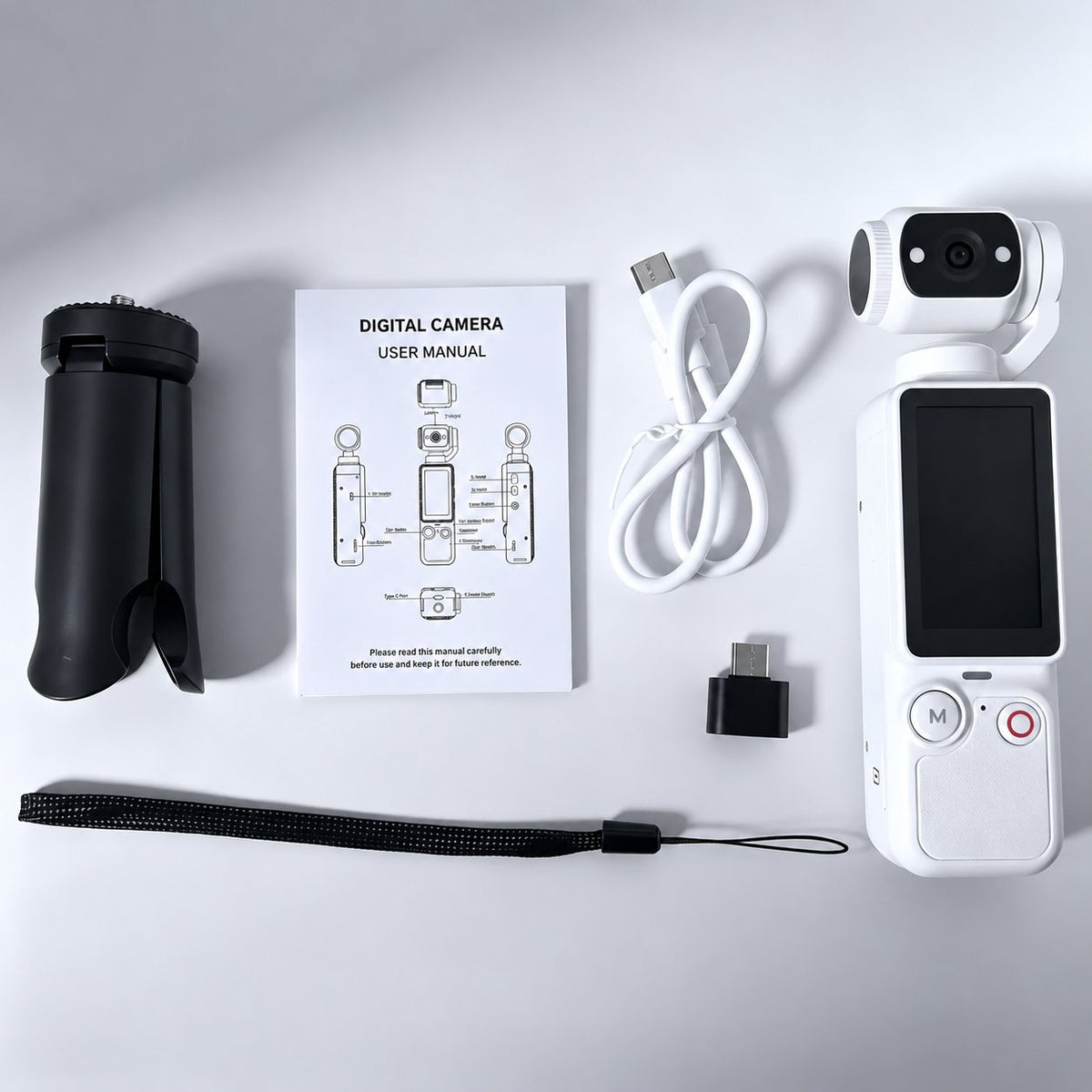 📸 2.5K UHD Pocket Vlogging Camera with 180° Rotating Lens & 32GB Card 🎥