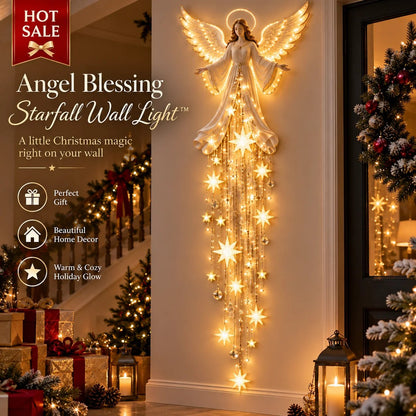 🔥 Last Day 50% OFF✨ Angel Blessing Starfall Wall Light – Bring Heaven Home for Christmas