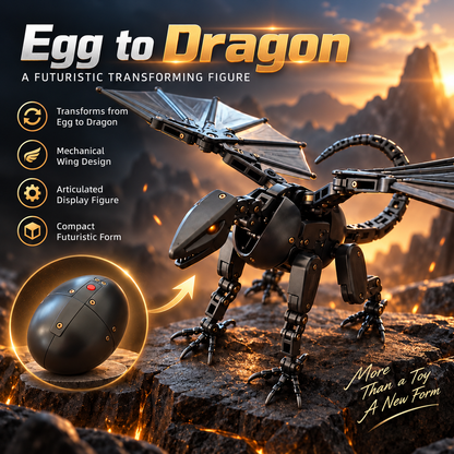 🐉 Mechanical Transforming Dragon Egg Toy - Sci-Fi Mech Dragon