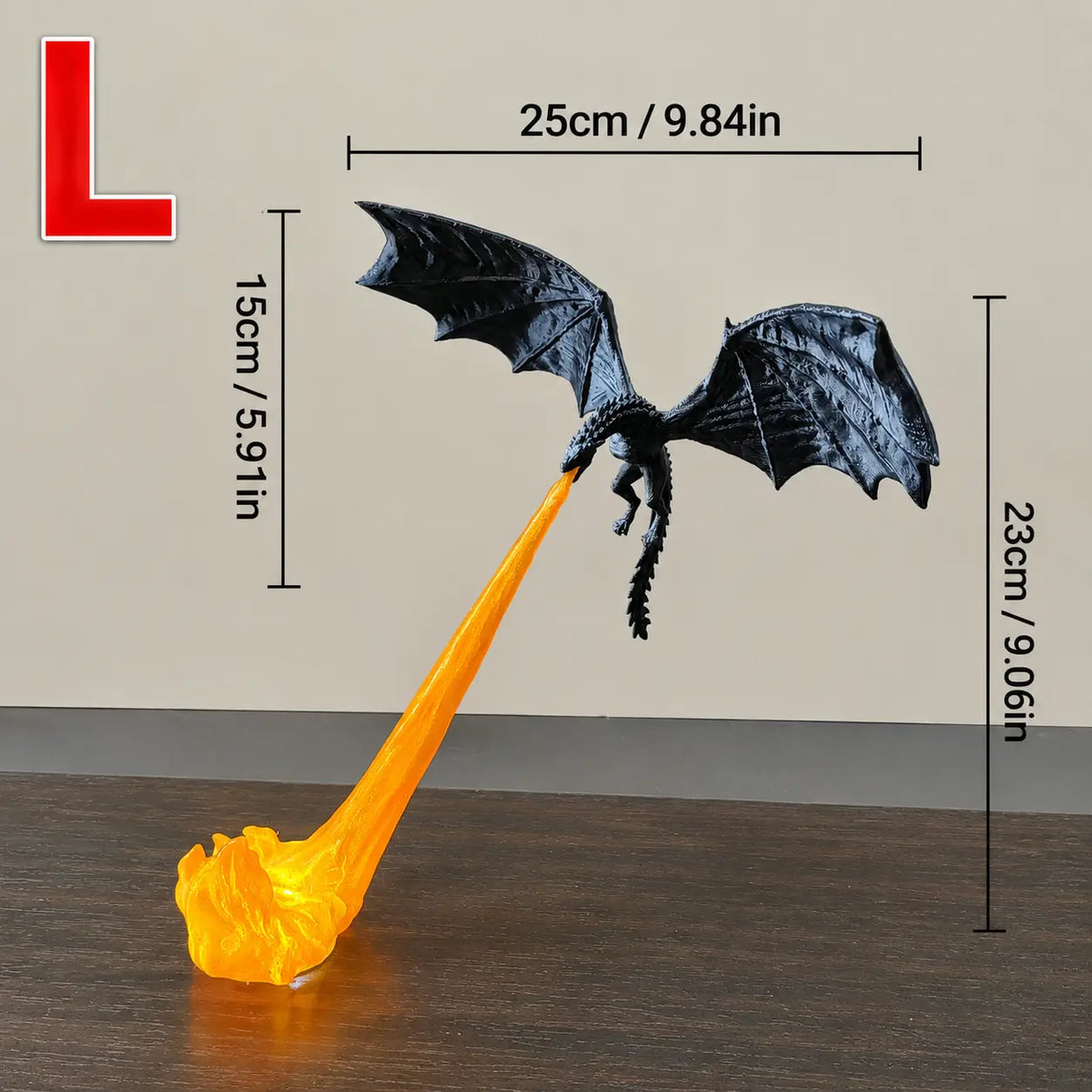 🐉 Fire-Breathing Dragon Book Nook Light – LED Fantasy Bookshelf Decor ✨