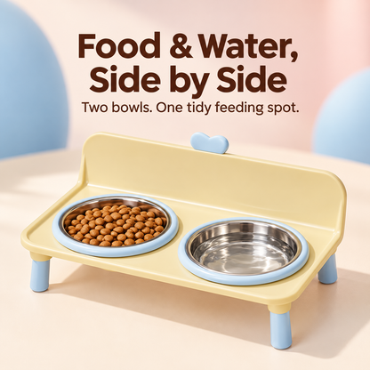 🐾 Raised 2-in-1 Pet Feeding Station with Removable Bowls 🥣