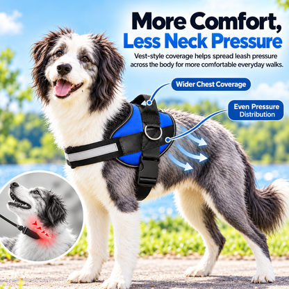 🐾 Reflective Dog Harness with Handle ✨ Breathable & Adjustable Comfort Vest for Small to Large Dogs