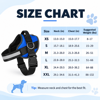 🐾 Reflective Dog Harness with Handle ✨ Breathable & Adjustable Comfort Vest for Small to Large Dogs