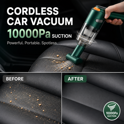 🚗 Cordless Handheld Car Vacuum Cleaner - 10000PA Suction Portable Dust Buster 🧹