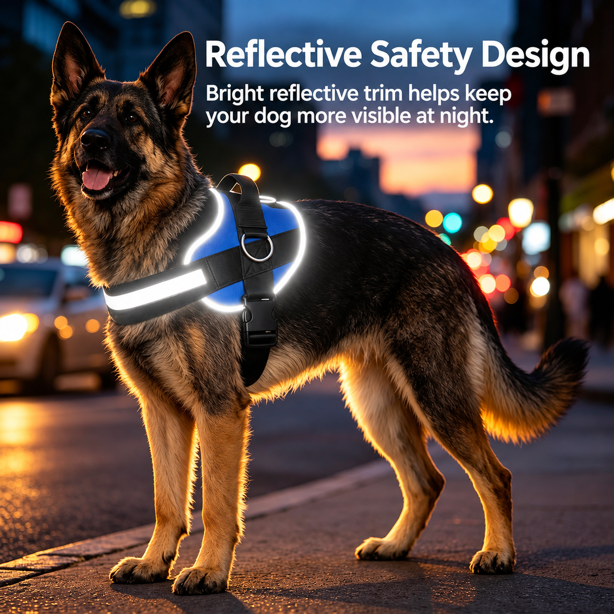 🐾 Reflective Dog Harness with Handle ✨ Breathable & Adjustable Comfort Vest for Small to Large Dogs