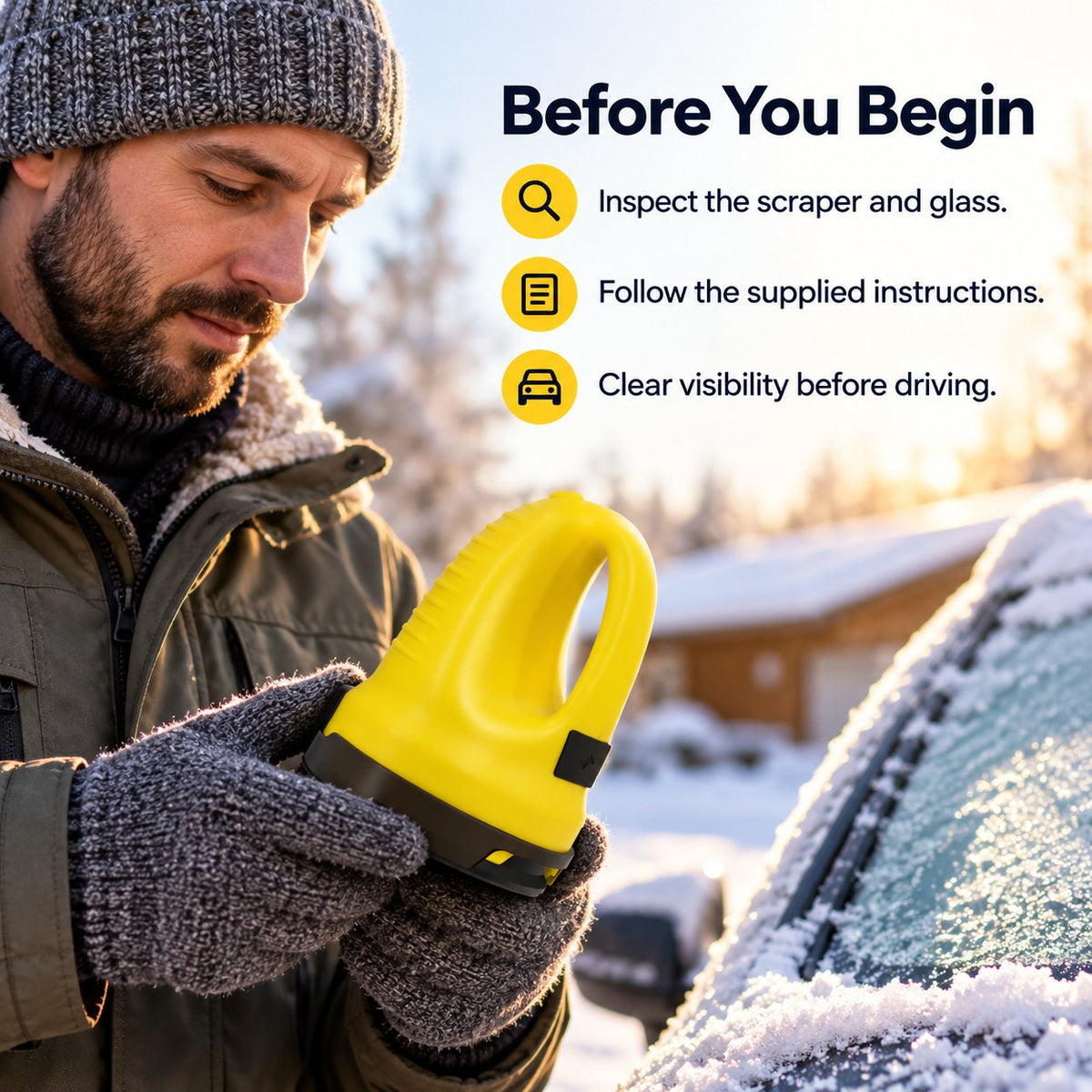 Handheld Electric Ice Scraper for Car Windows