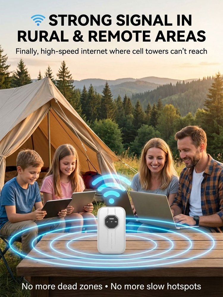📶 Portable Wi-Fi Router – Travel Hotspot & Multi-Device Connection