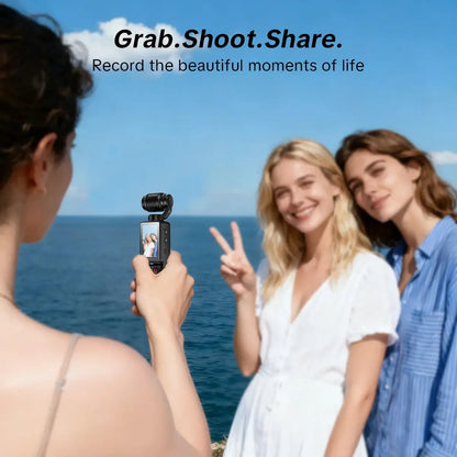 📸 2.5K UHD Pocket Vlogging Camera with 180° Rotating Lens & 32GB Card 🎥