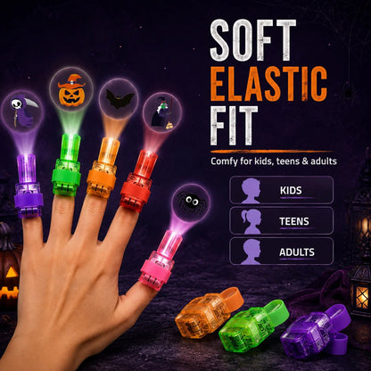 🎃 Halloween Finger Projector Lights – Mini Pattern Projector (36 Pcs)