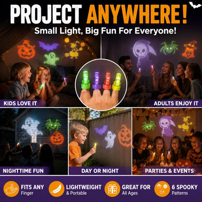 🎃 Halloween Finger Projector Lights – Mini Pattern Projector (36 Pcs)