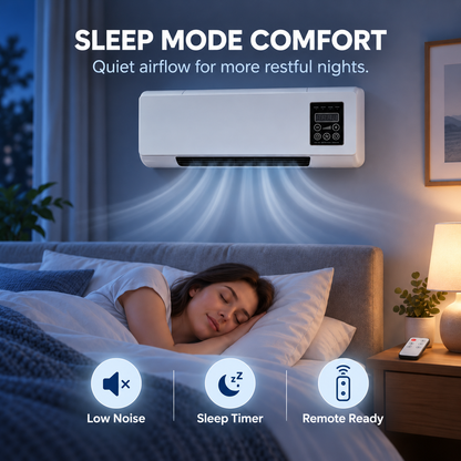 ❄️🔥 2-in-1 Wall-Mounted Cooling & Heating Unit - PTC Ceramic Air Conditioner Fan 🌡️