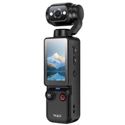 📸 2.5K UHD Pocket Vlogging Camera with 180° Rotating Lens & 32GB Card 🎥