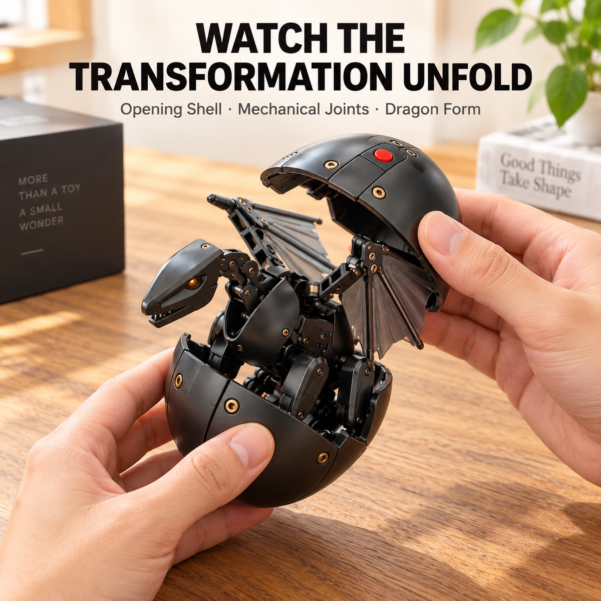 🐉 Mechanical Transforming Dragon Egg Toy - Sci-Fi Mech Dragon