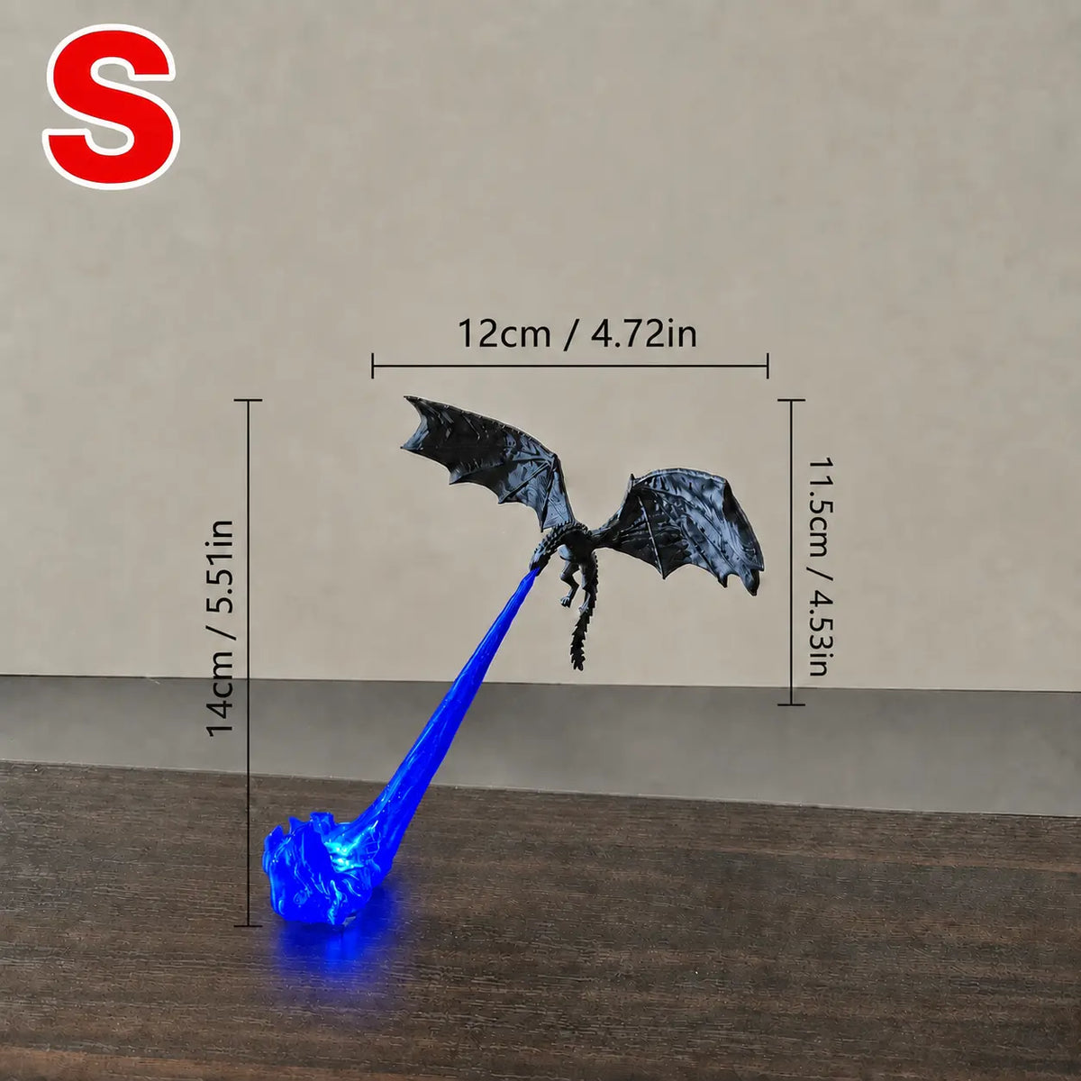 🐉 Fire-Breathing Dragon Book Nook Light – LED Fantasy Bookshelf Decor ✨
