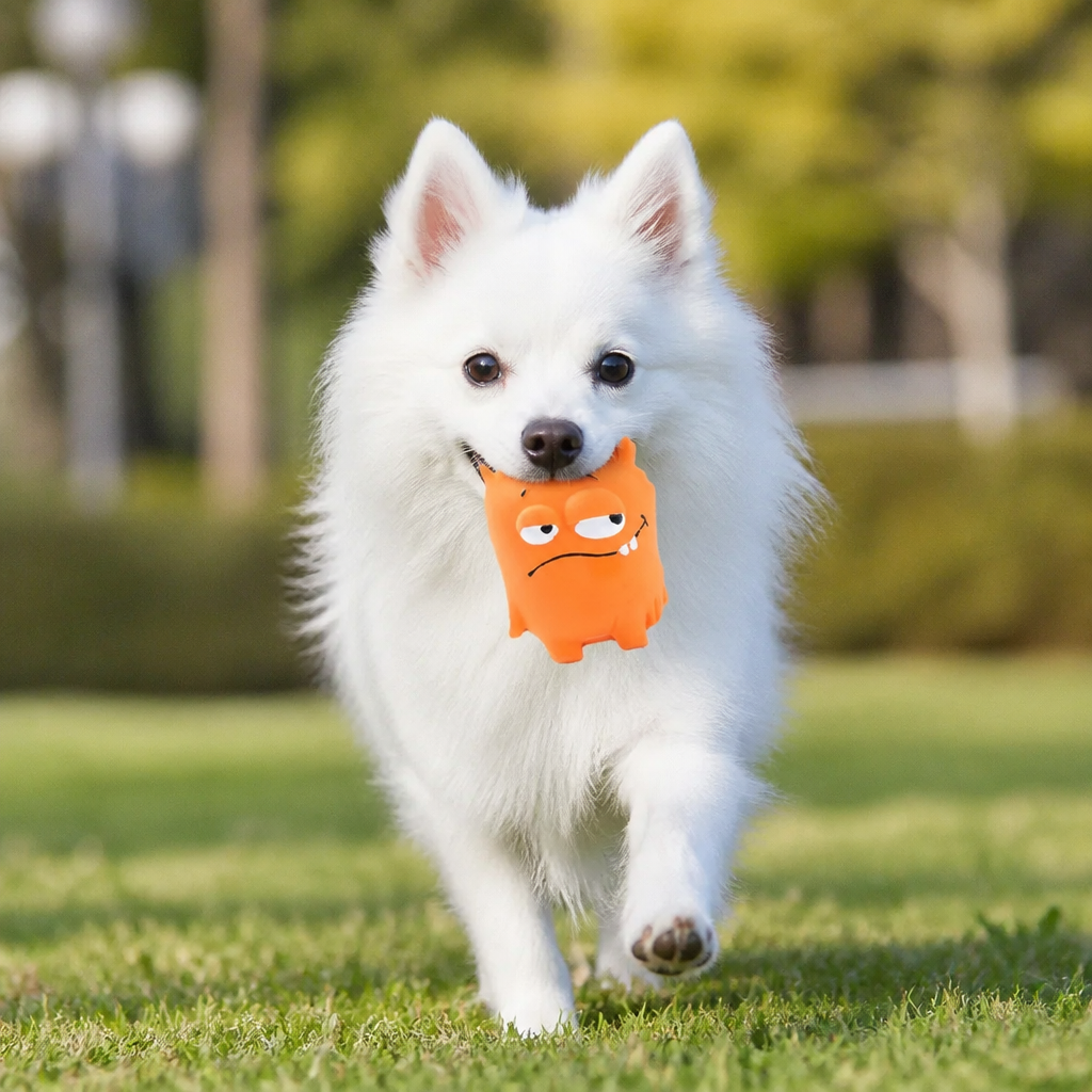 Durable Natural Monster Latex Dental Squeaky Dog Toy