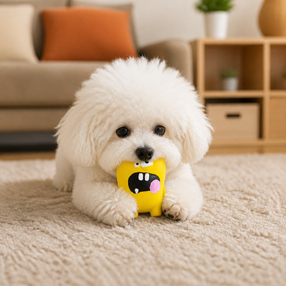 Durable Natural Monster Latex Dental Squeaky Dog Toy