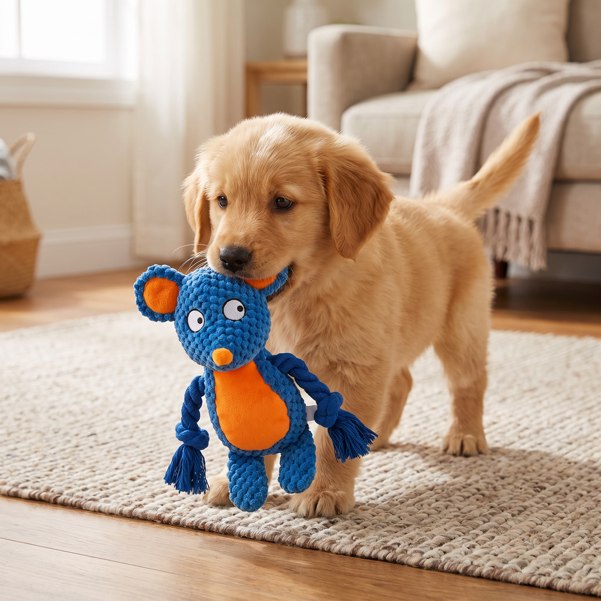 Cotton Rope Plush Dental Squeaky Dog Toy