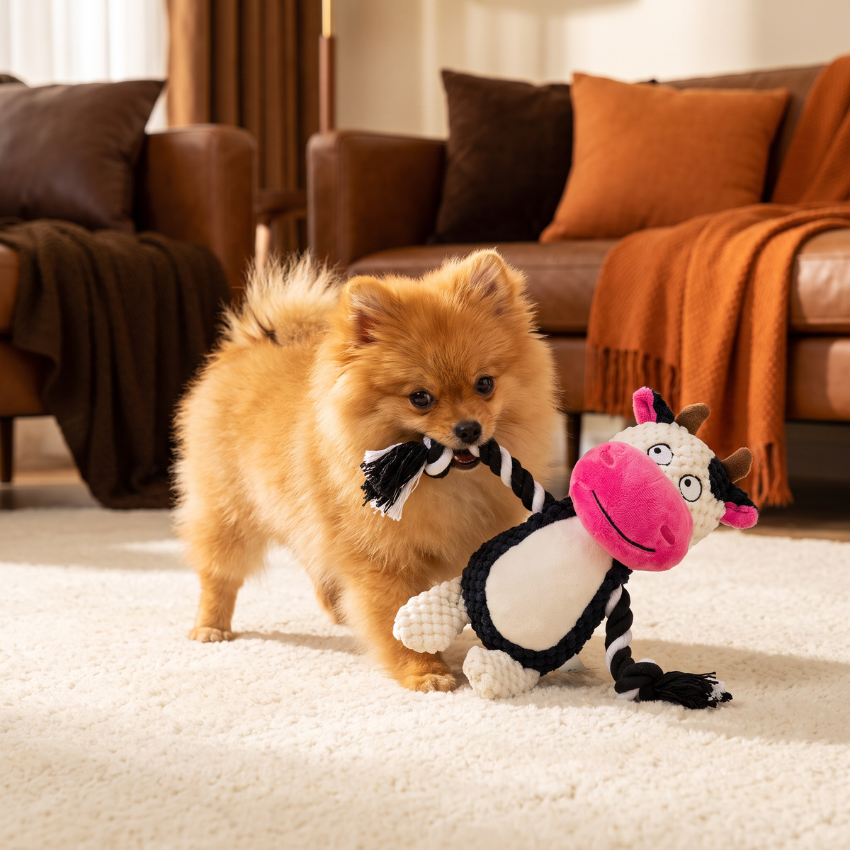 Cotton Rope Plush Dental Squeaky Dog Toy
