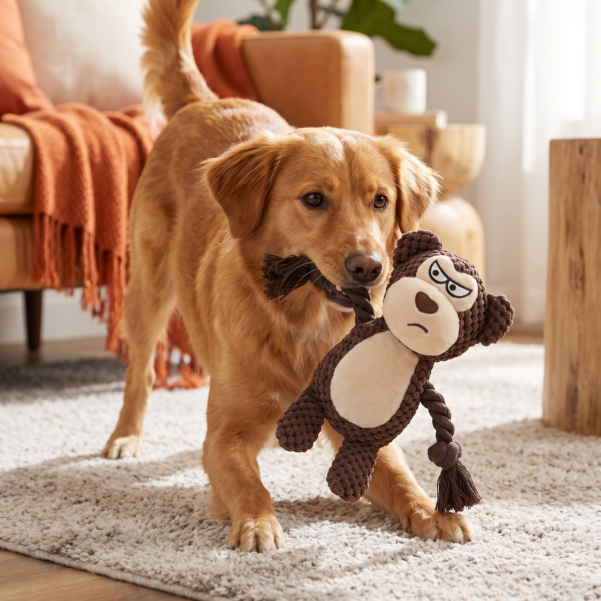Cotton Rope Plush Dental Squeaky Dog Toy