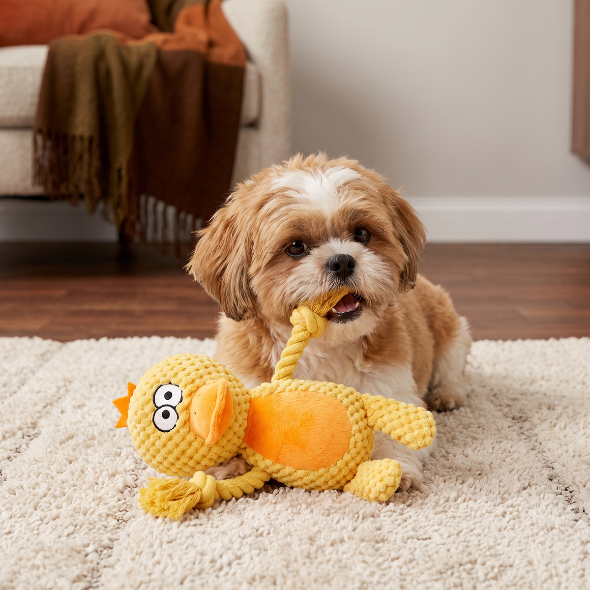 Cotton Rope Plush Dental Squeaky Dog Toy