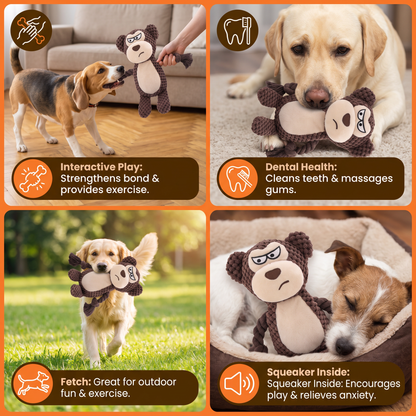 Cotton Rope Plush Dental Squeaky Dog Toy