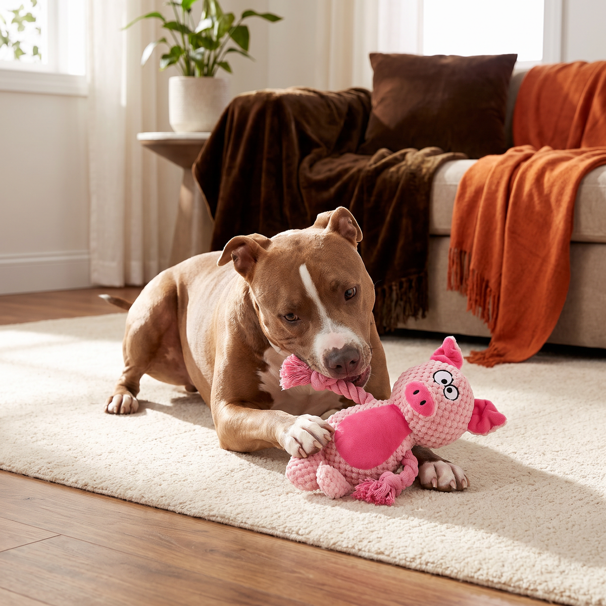 Cotton Rope Plush Dental Squeaky Dog Toy