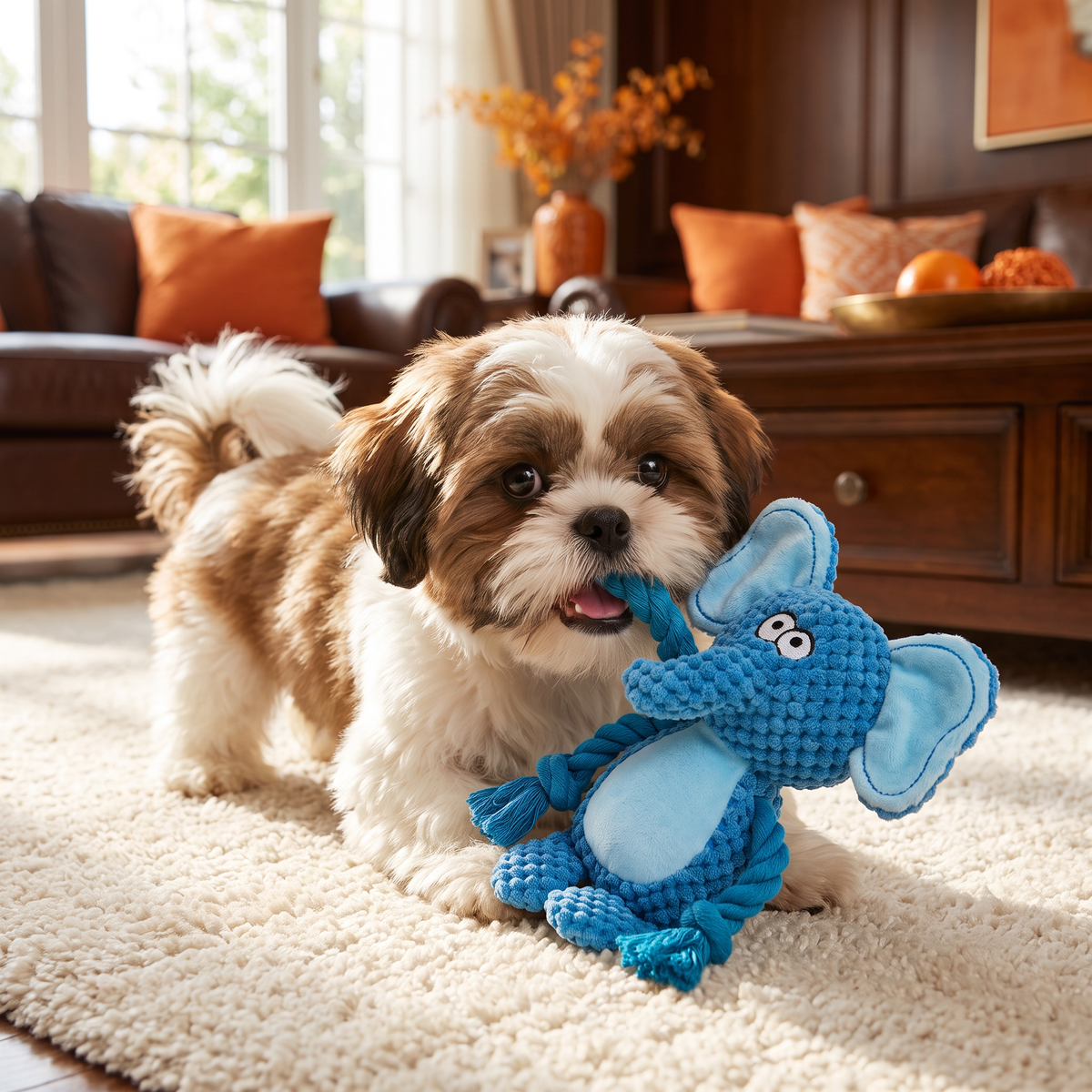 Cotton Rope Plush Dental Squeaky Dog Toy