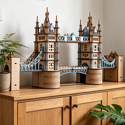 🏰 London Tower Bridge 3D Wooden Puzzle Kit | DIY Plymagic Assembly Model | 49% OFF | Gift for Architecture Lovers 🧩✨