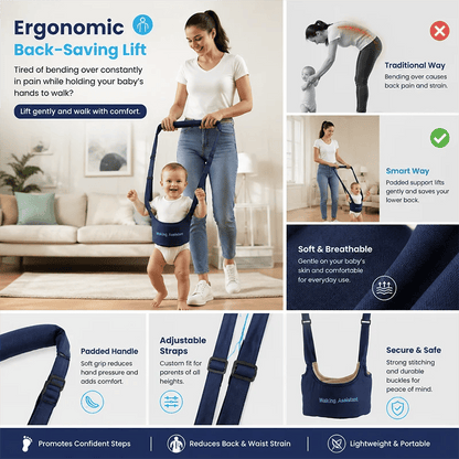 👶 Ergonomic Toddler Walking Assistant Harness – Breathable Safety Walker 👣