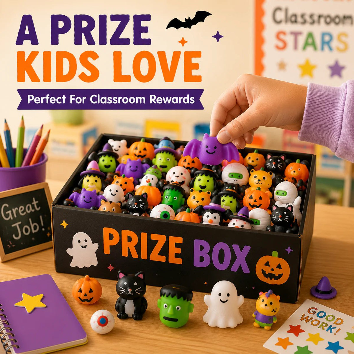 🎃 Bulk Halloween Mini Squishy Toys – 30/50/100PCS Party Favors for Kids