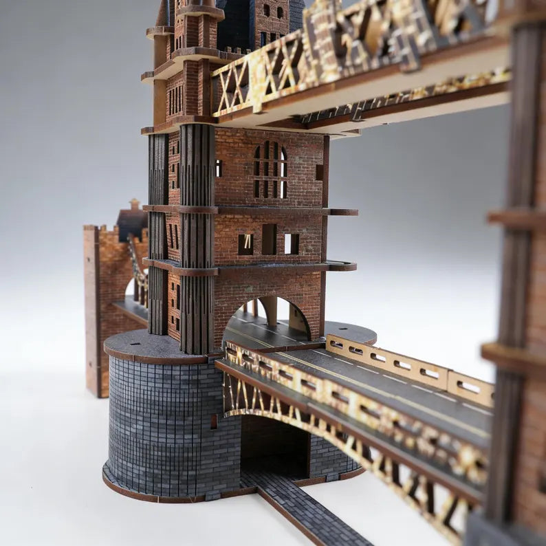 🏰 London Tower Bridge 3D Wooden Puzzle Kit | DIY Plymagic Assembly Model | 49% OFF | Gift for Architecture Lovers 🧩✨
