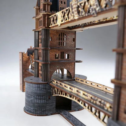 🏰 London Tower Bridge 3D Wooden Puzzle Kit | DIY Plymagic Assembly Model | 49% OFF | Gift for Architecture Lovers 🧩✨