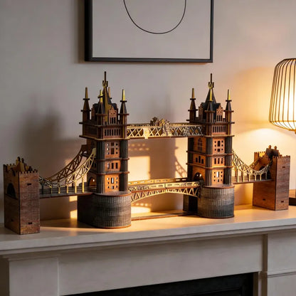 🏰 London Tower Bridge 3D Wooden Puzzle Kit | DIY Plymagic Assembly Model | 49% OFF | Gift for Architecture Lovers 🧩✨