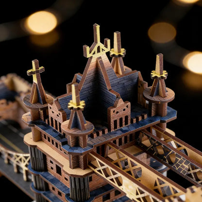 🏰 London Tower Bridge 3D Wooden Puzzle Kit | DIY Plymagic Assembly Model | 49% OFF | Gift for Architecture Lovers 🧩✨