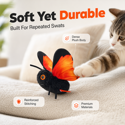🦋 Interactive Fluttering Butterfly Electric Cat Teaser Toy 🐈