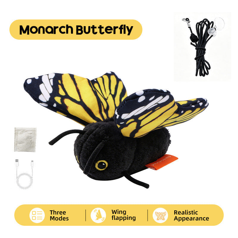 🦋 Interactive Fluttering Butterfly Electric Cat Teaser Toy 🐈