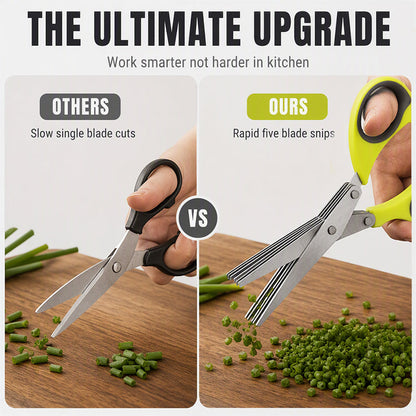 🌿 5-Layer Herb Scissors for Fast Kitchen Prep ✂️
