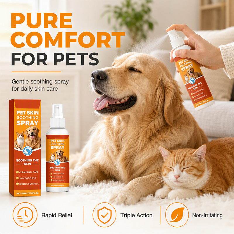 🐾 Pet Skin Soothing Spray – Fast Itch Relief & Barrier Support 🐶🐱