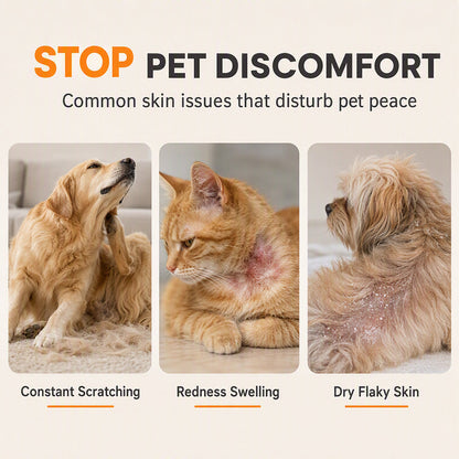 🐾 Pet Skin Soothing Spray – Fast Itch Relief & Barrier Support 🐶🐱