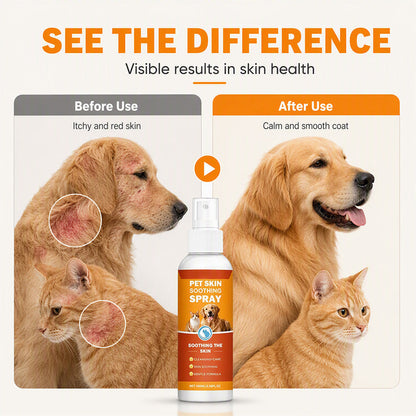 🐾 Pet Skin Soothing Spray – Fast Itch Relief & Barrier Support 🐶🐱