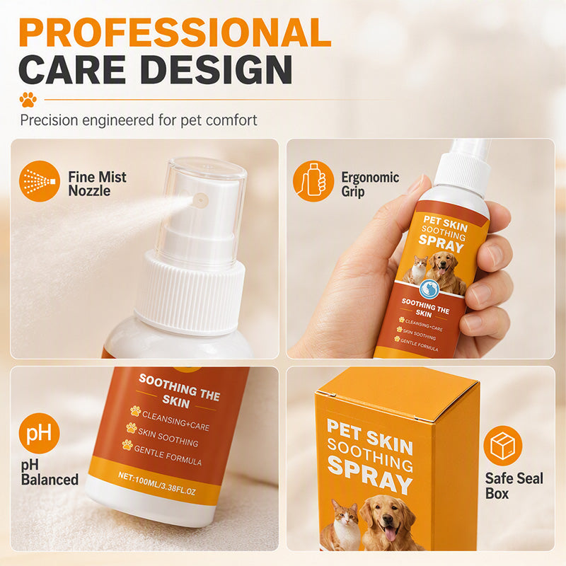 🐾 Pet Skin Soothing Spray – Fast Itch Relief & Barrier Support 🐶🐱