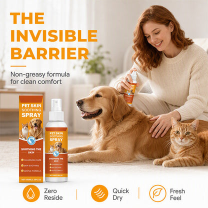 🐾 Pet Skin Soothing Spray – Fast Itch Relief & Barrier Support 🐶🐱