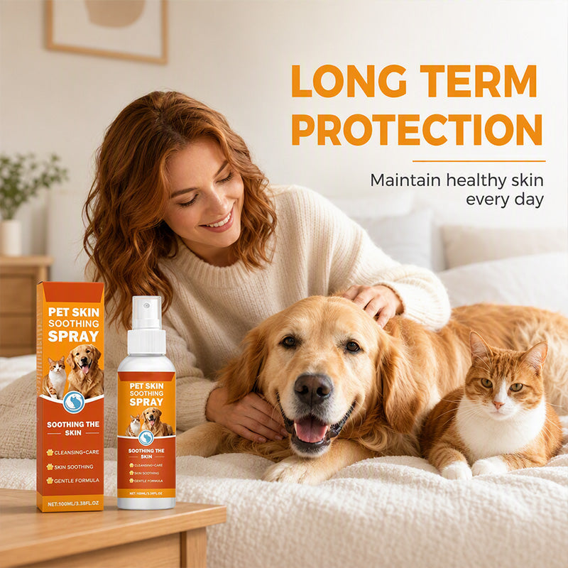 🐾 Pet Skin Soothing Spray – Fast Itch Relief & Barrier Support 🐶🐱