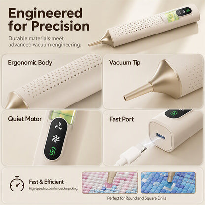 💎 Electric Diamond Painting Pen – Vacuum Drill Picker for DIY Crafts