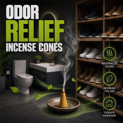 🌧️🕯️ Odor Relief Incense Cones – 35PC Home Fragrance Set💞